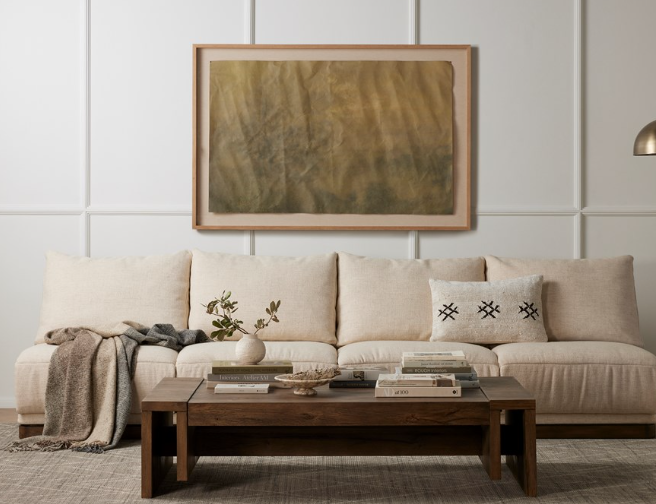 BEAM COFFEE TABLE-RUSTIC FAWN VENEER