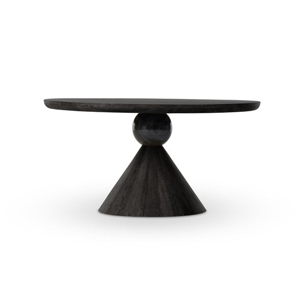 Bibianna Dining Table - Worn Black Marble