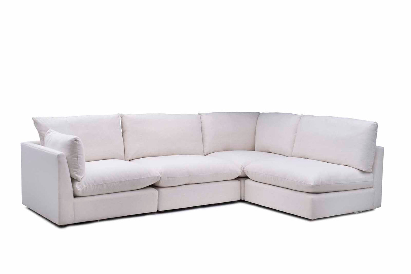 Coquina Modular Sectional in Nomad Snow 4 Piece