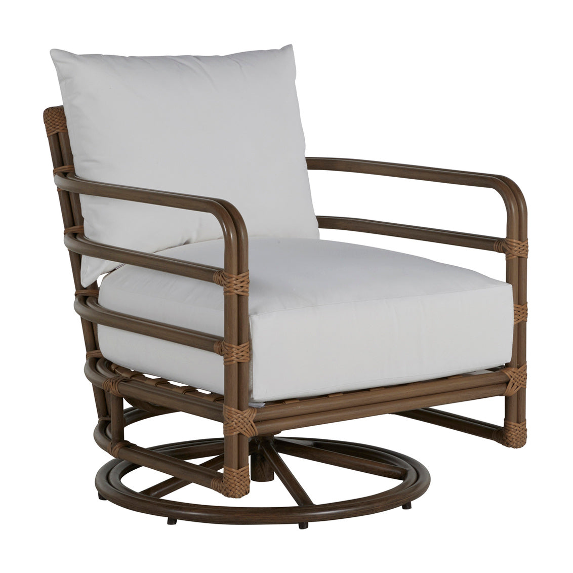 Malibu Swivel Rocker Burlap/Oak