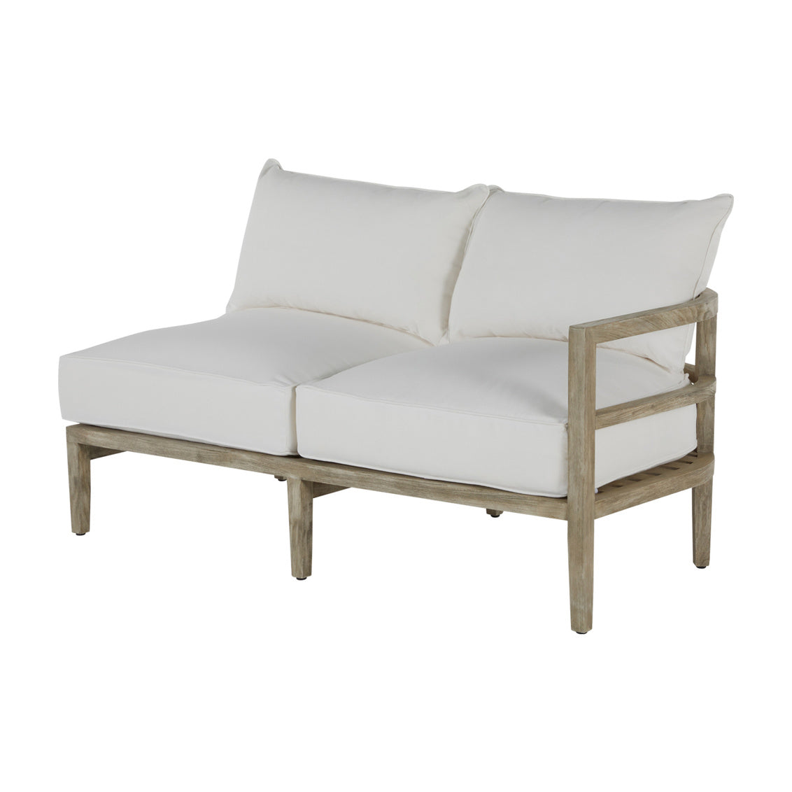 Santa Barbara Teak Right Arm Facing Oyster Teak