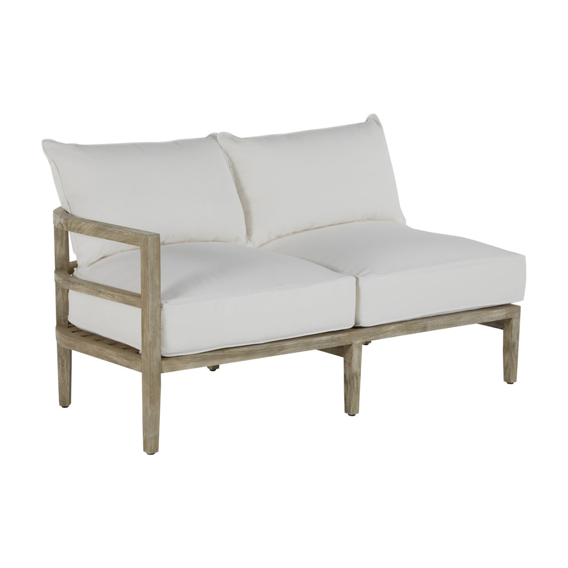 Santa Barbara Teak Left Arm Facing Oyster Teak