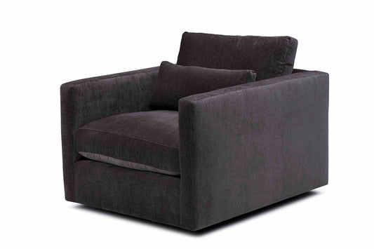Emory Swivel Chair in Vickie Otter
