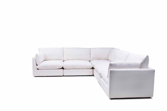 Coquina Modular Sectional in Nomad Snow 4 Piece