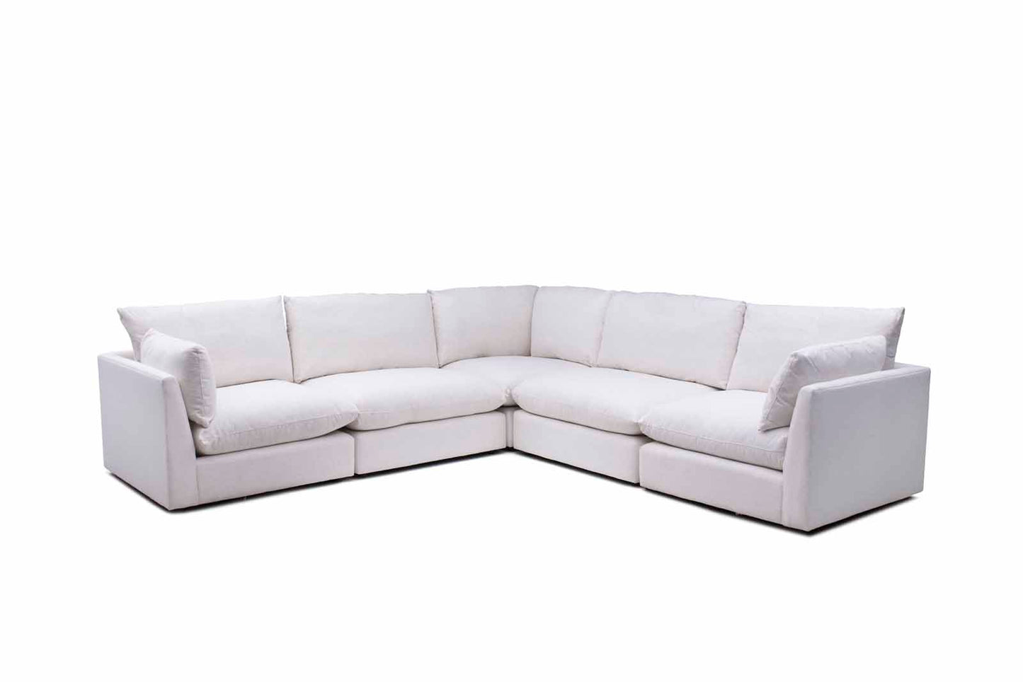 Coquina Modular Sectional in Nomad Snow 4 Piece