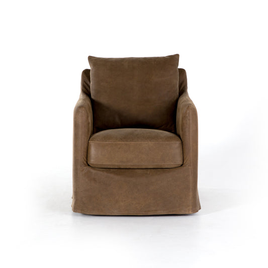 Banks Swivel Chair-Umber Grey