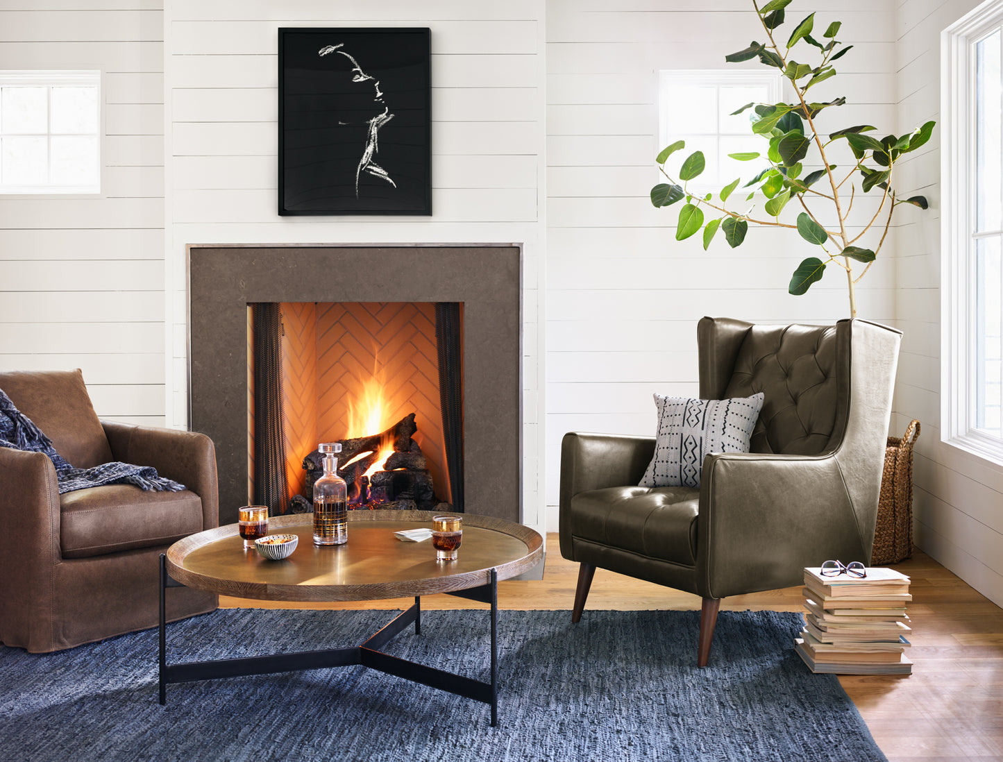 Banks Swivel Chair-Umber Grey