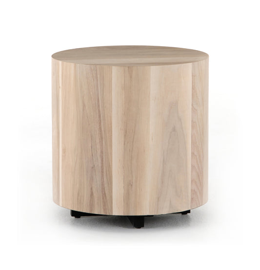Hudson Round End Table-Ashen Walnut
