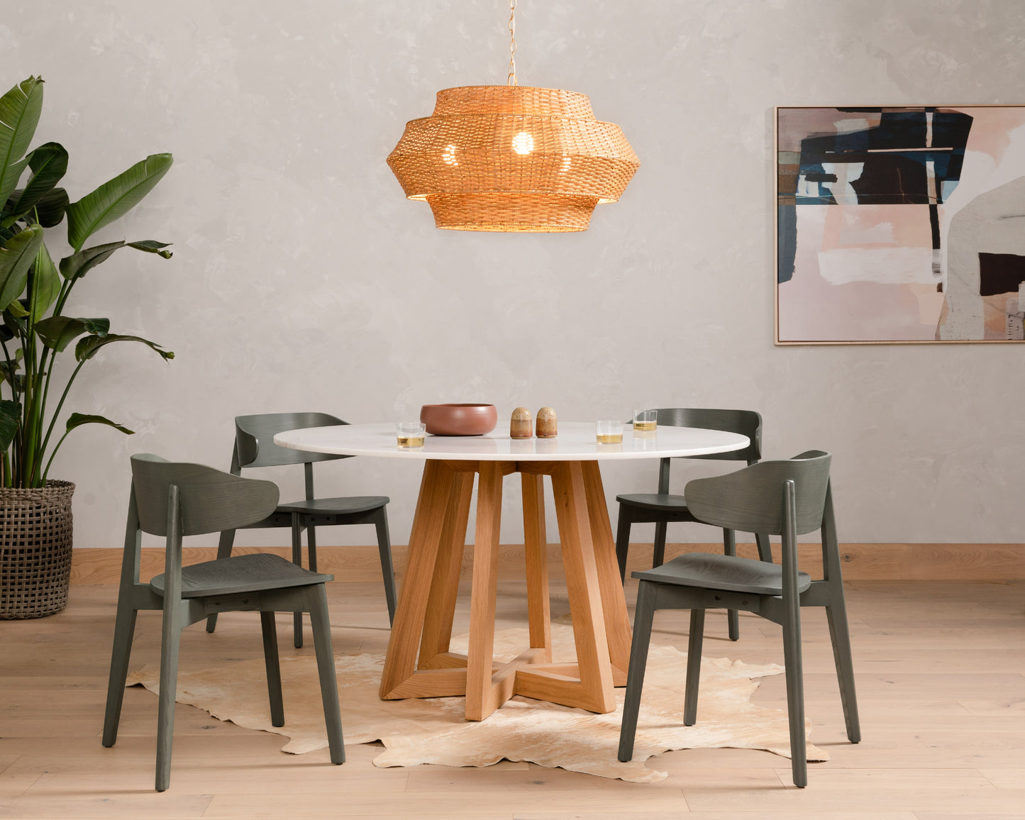 Creston Dining Table-White Marble