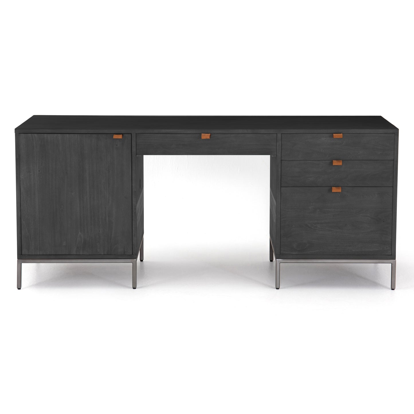Trey Executive Desk-Black Wash Poplar