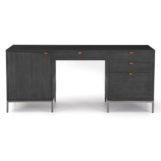 Trey Executive Desk-Black Wash Poplar