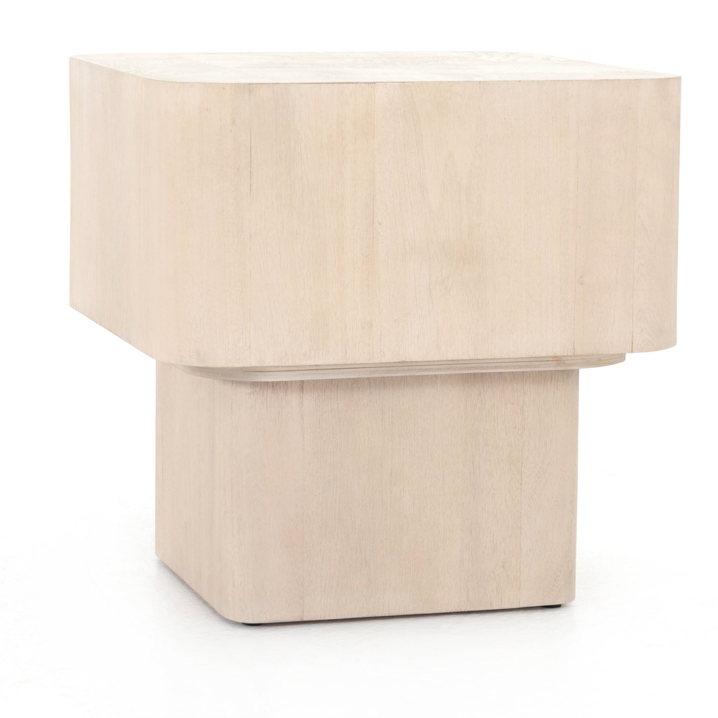 Blanco End Table-Bleached Burl