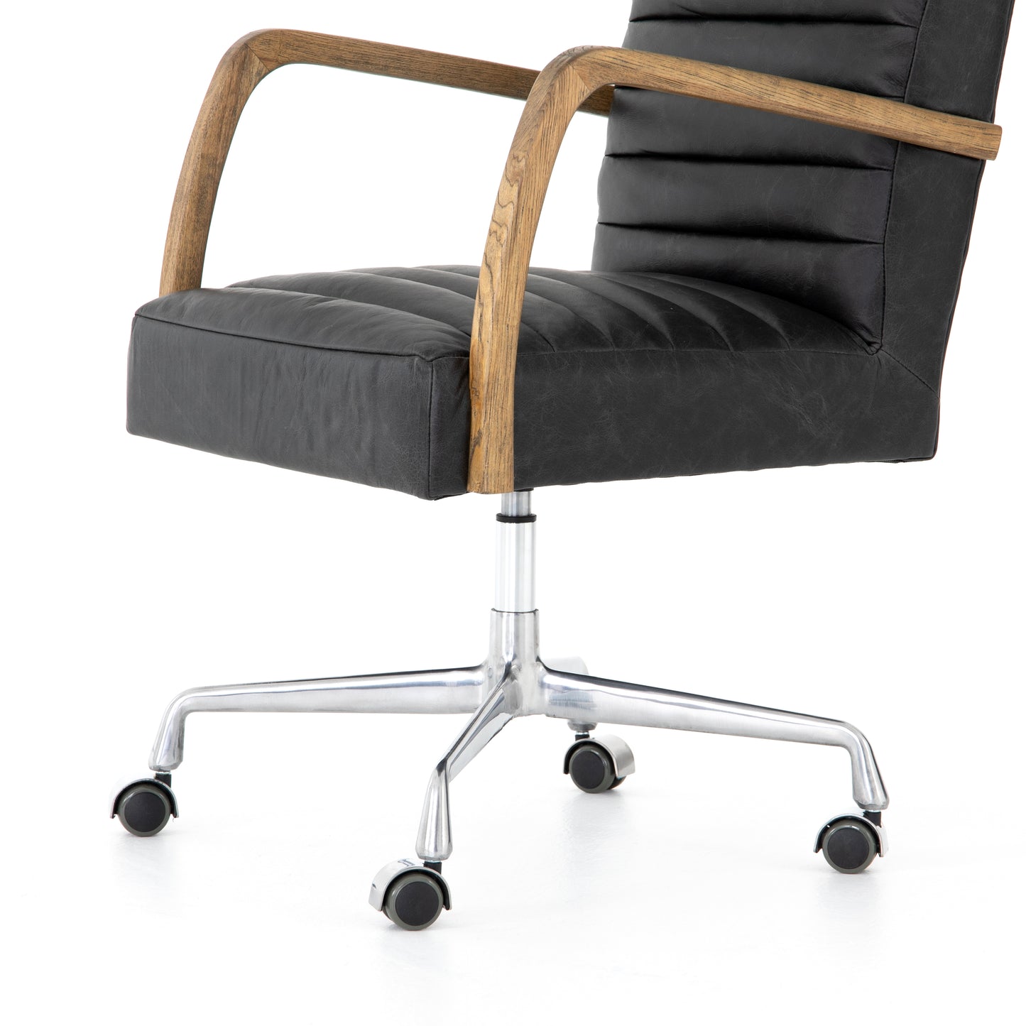 Bryson Channeled Desk Chair-Smoke