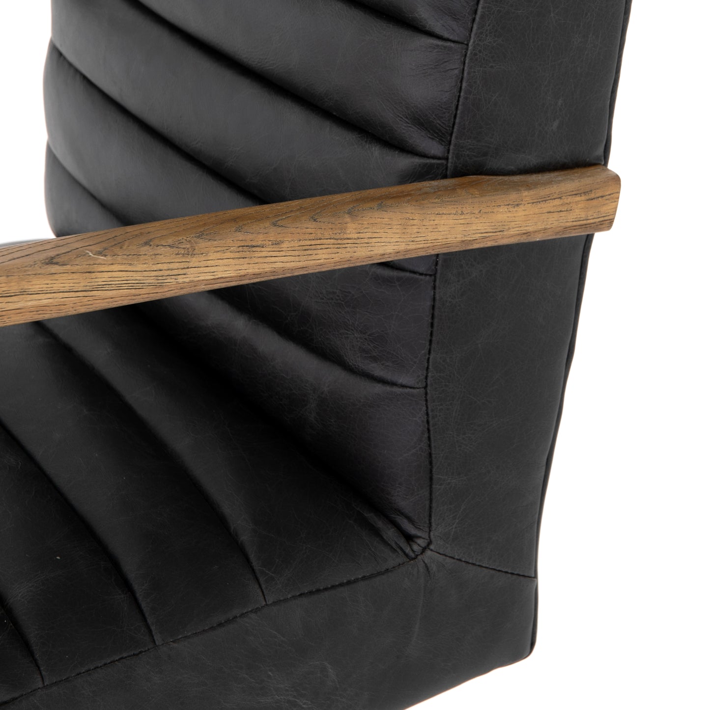 Bryson Channeled Desk Chair-Smoke