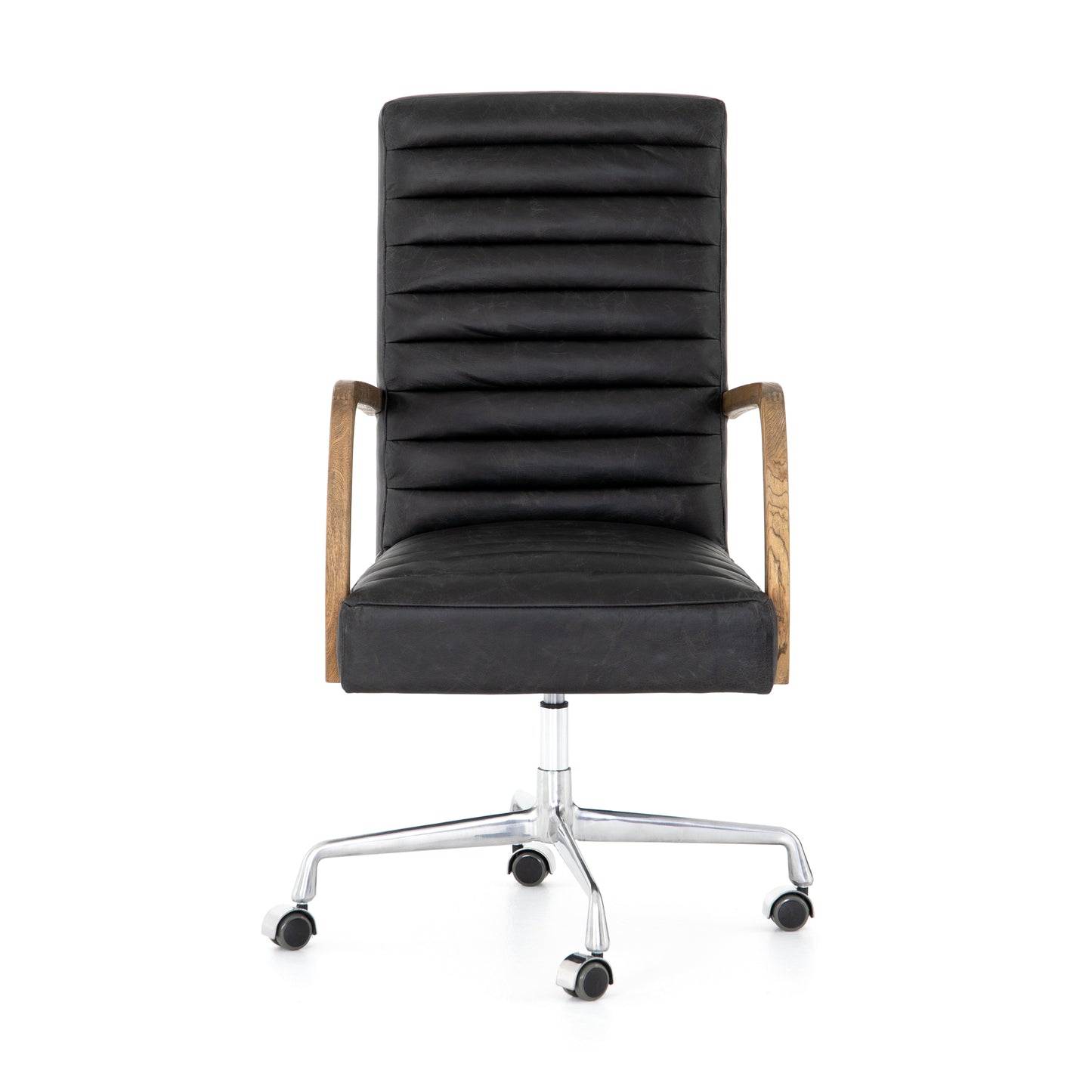 Bryson Channeled Desk Chair-Smoke