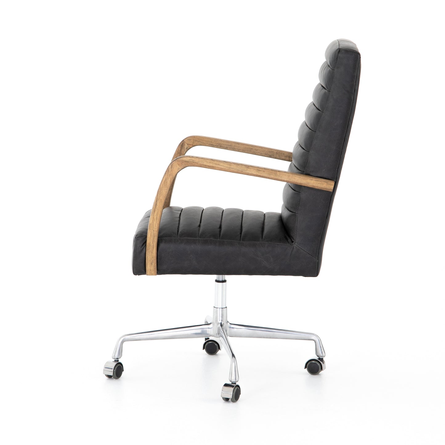 Bryson Channeled Desk Chair-Smoke