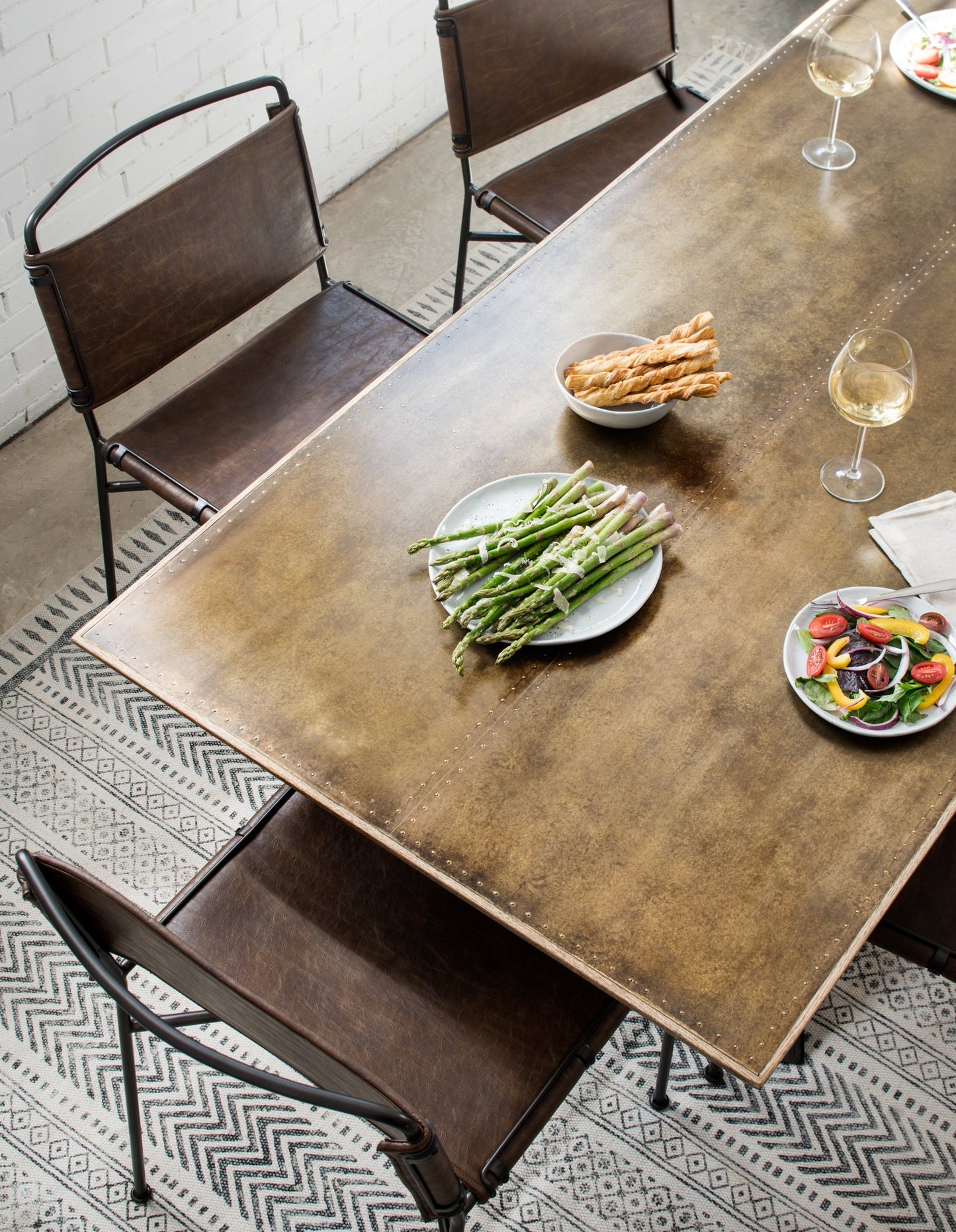 Spider Dining Table-79"-Sandy Oak