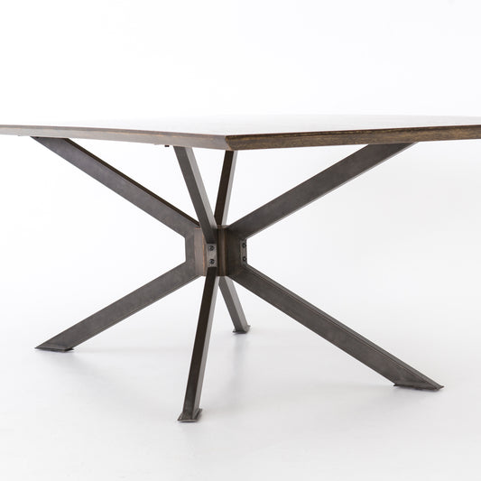 Spider Dining Table-94"-English Brwn Oak