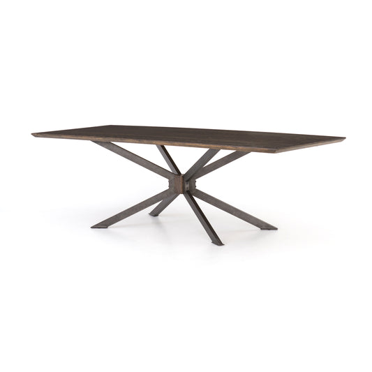 Spider Dining Table-94"-English Brwn Oak