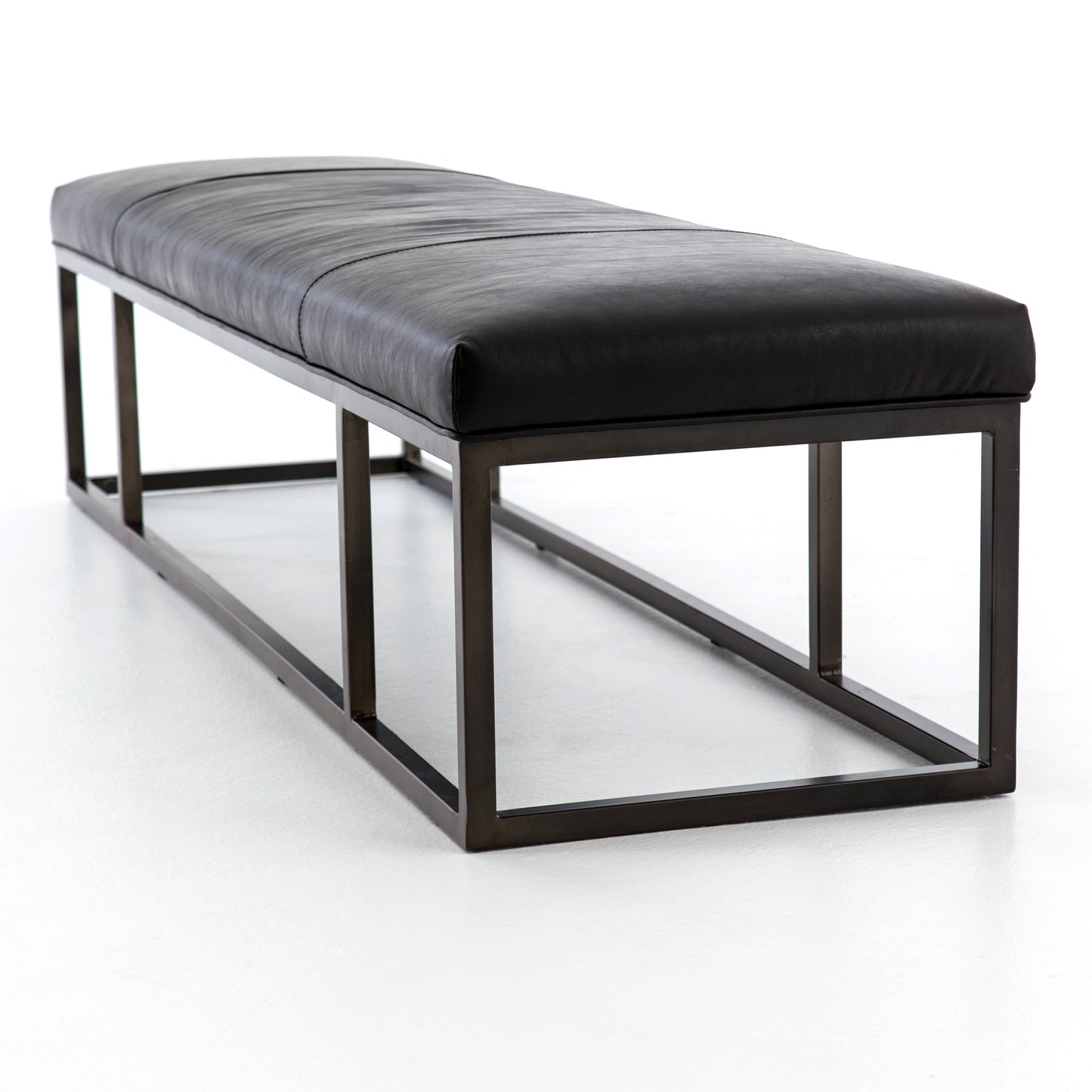 Beaumont Leather Bench-Rider Black