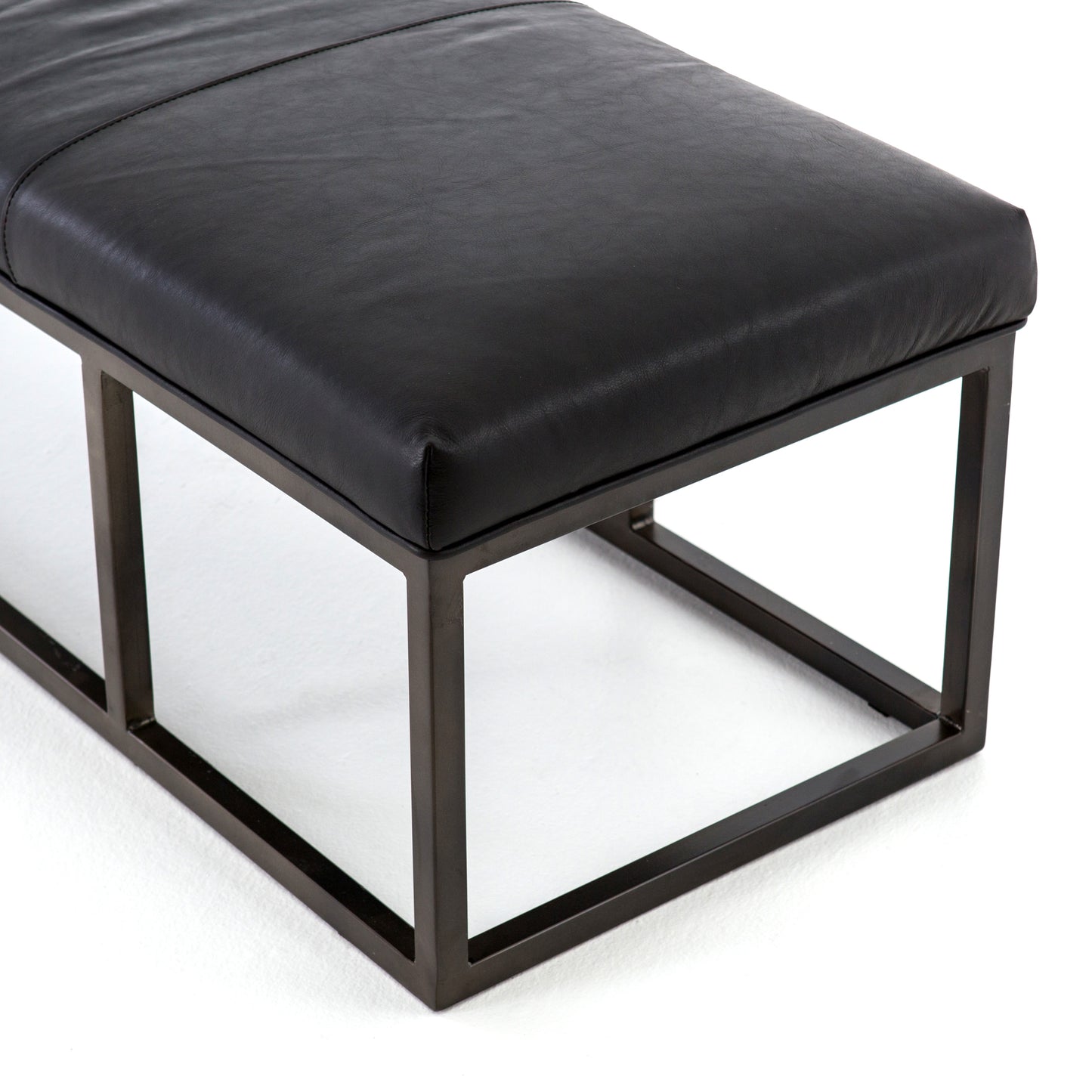 Beaumont Leather Bench-Rider Black
