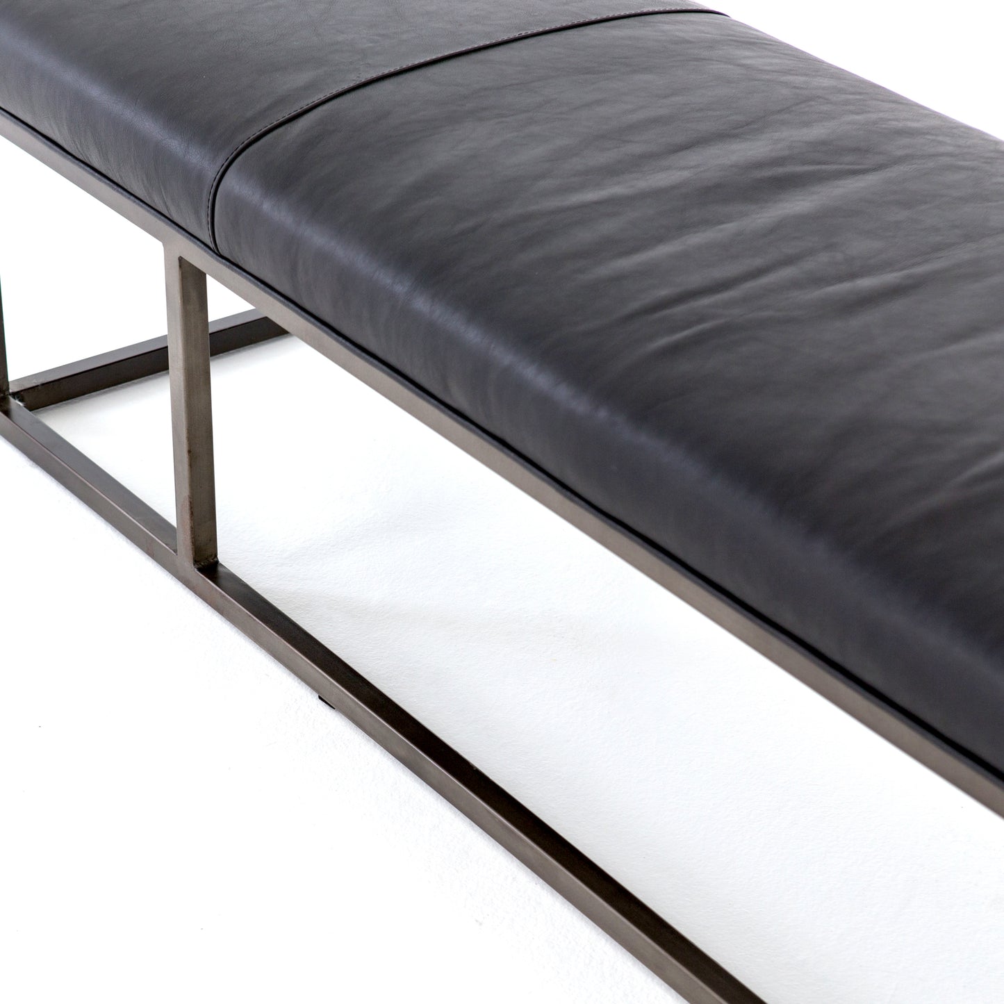 Beaumont Leather Bench-Rider Black