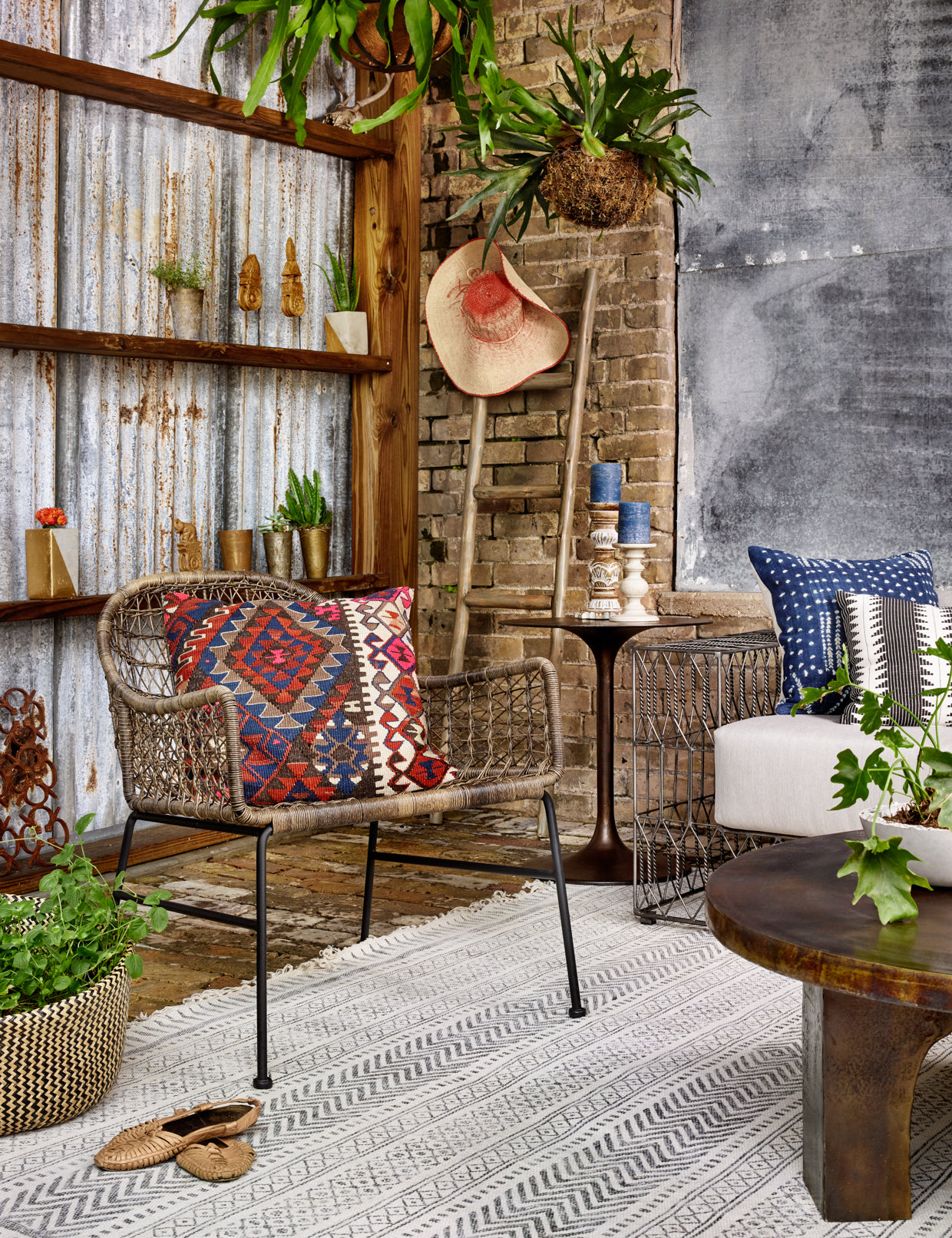 Tulip Side Table-Antique Rust