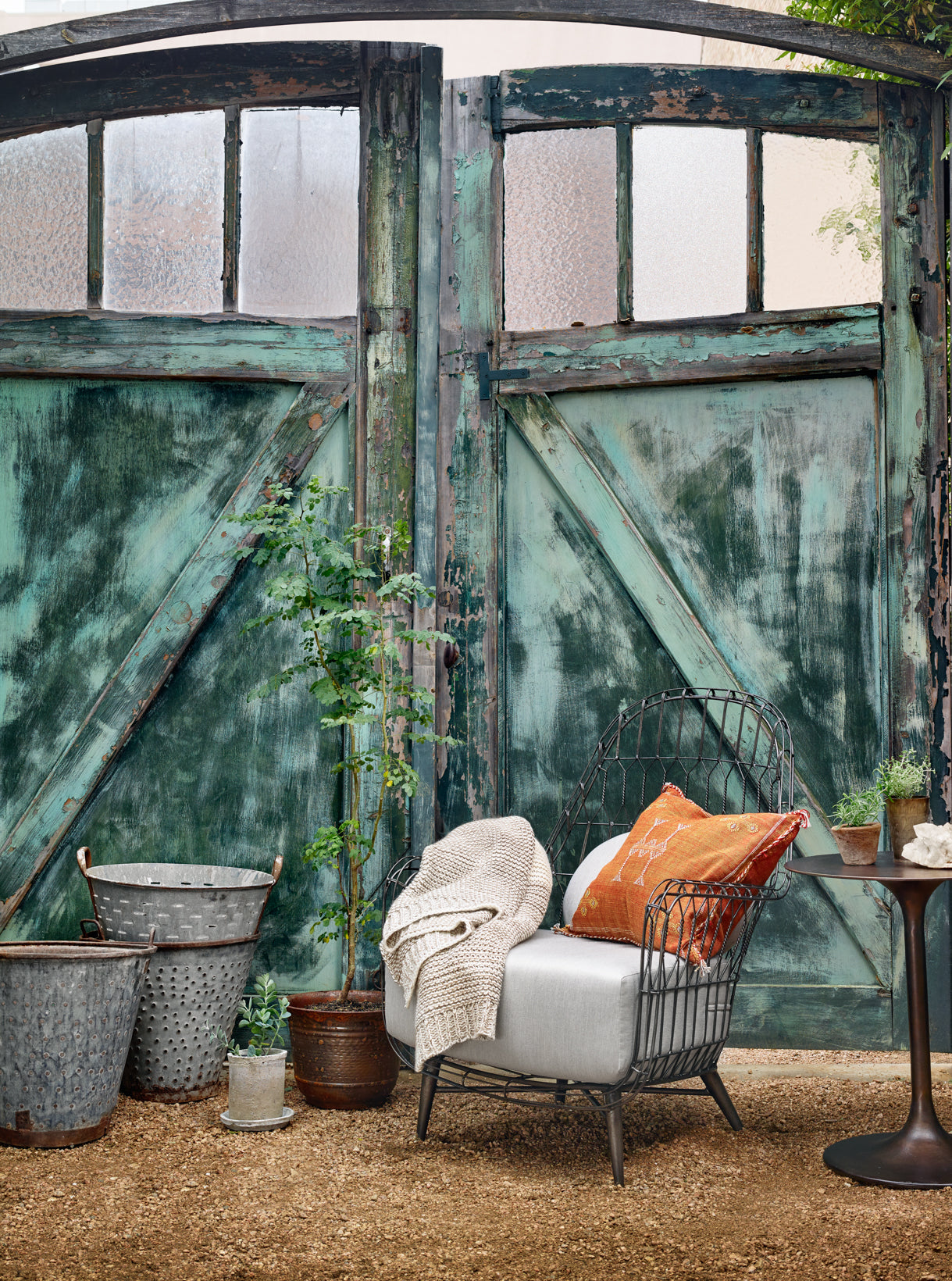 Tulip Side Table-Antique Rust