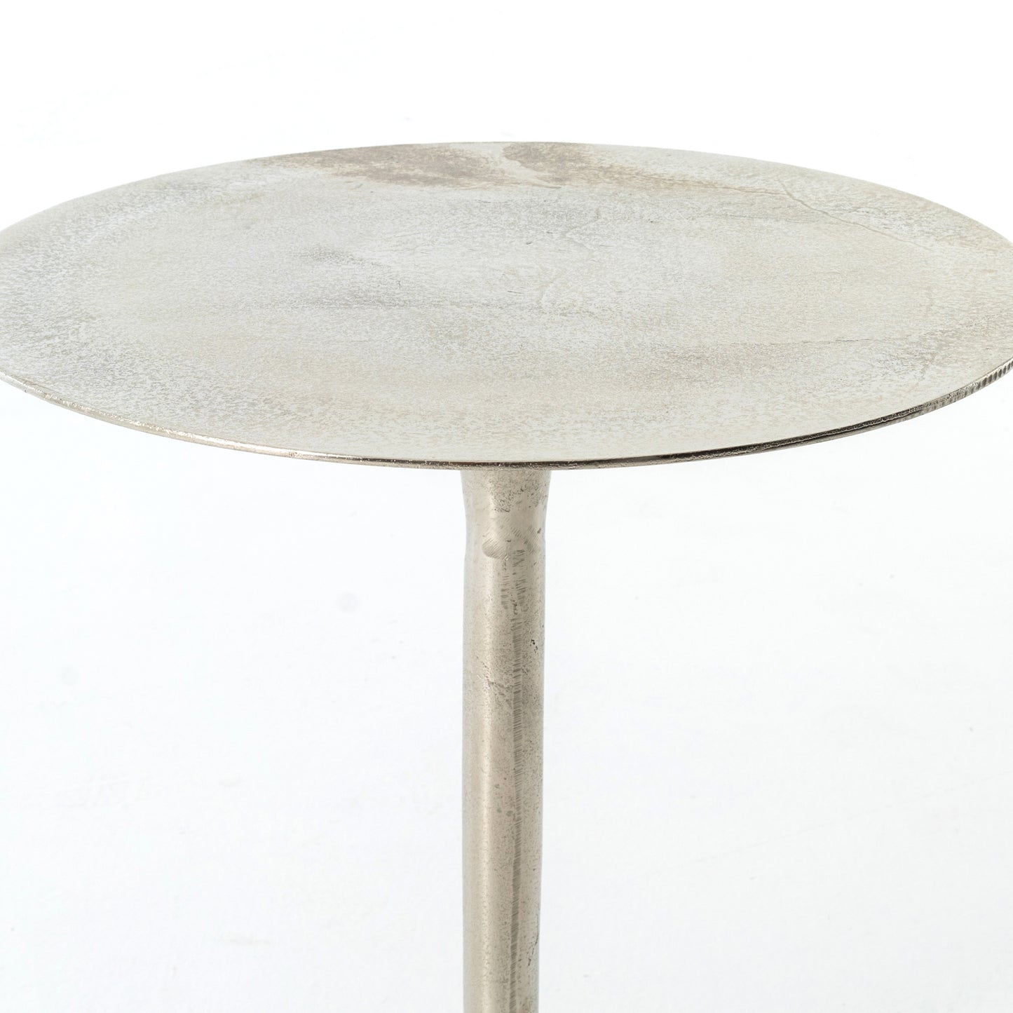 Tulip Side Table-Raw Nickel