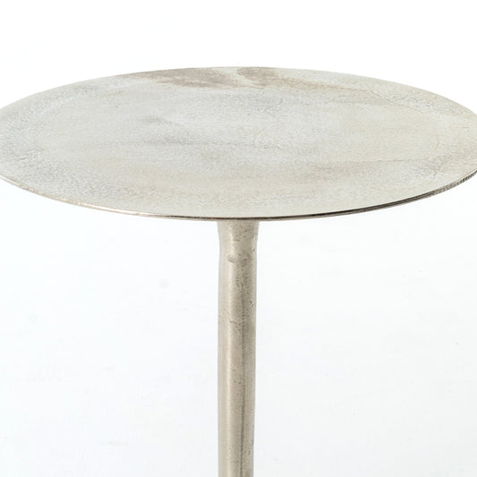 Tulip Side Table-Raw Nickel