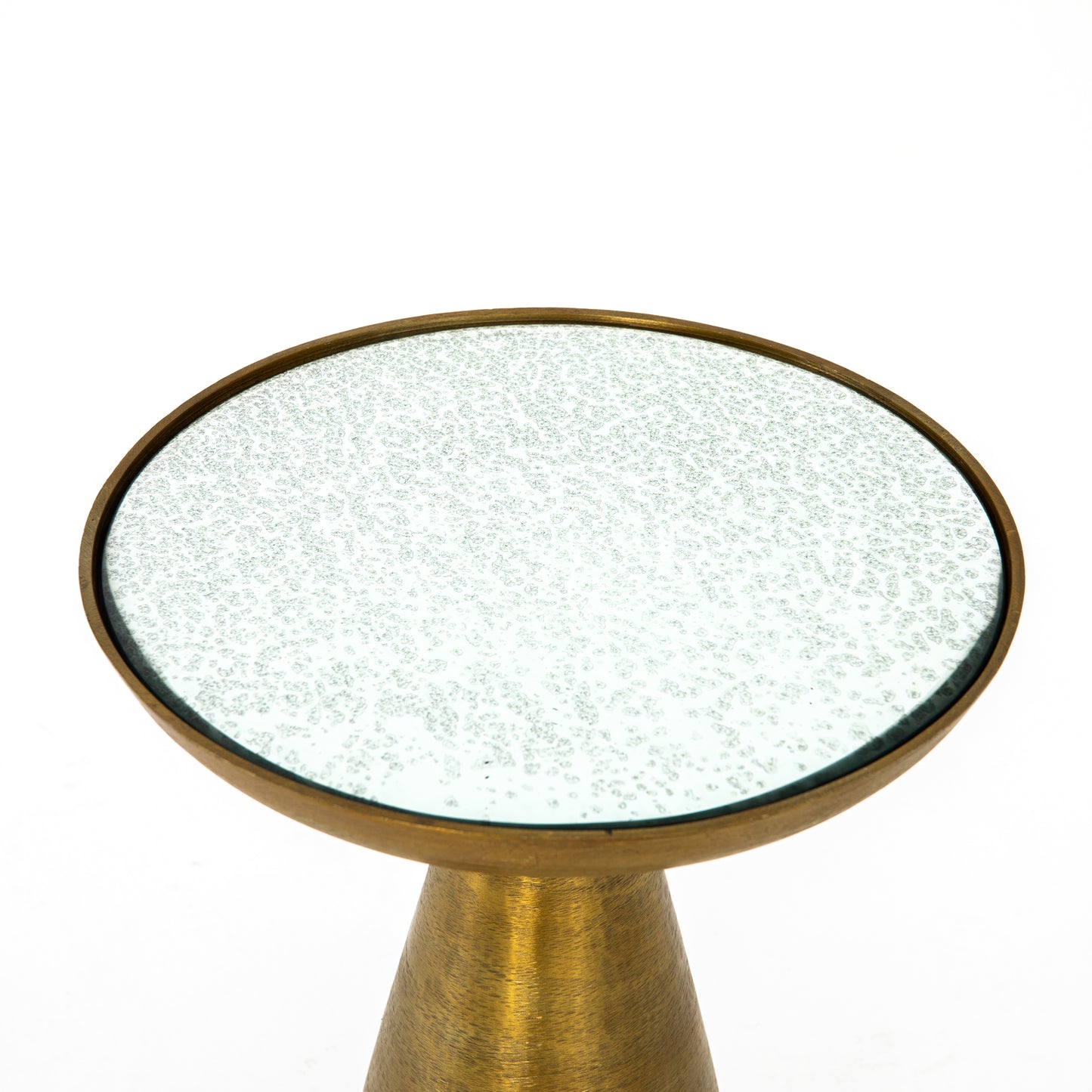 Marlow Mod Pedestal Table-Brushed Bras