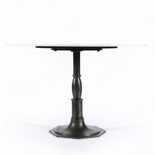Lucy Round Dining Table-Marble/Carbon Wash