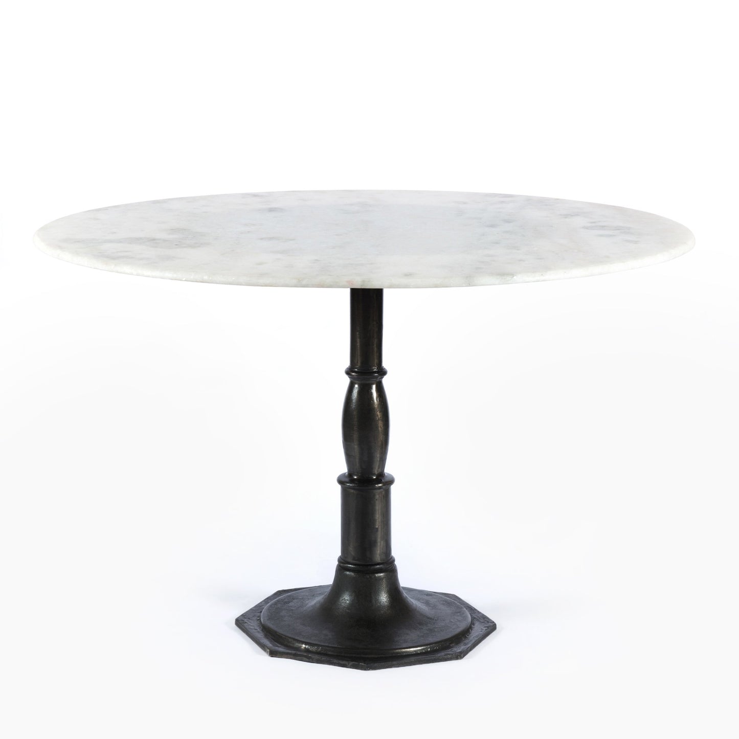 Lucy Round Dining Table-Marble/Carbon Wash