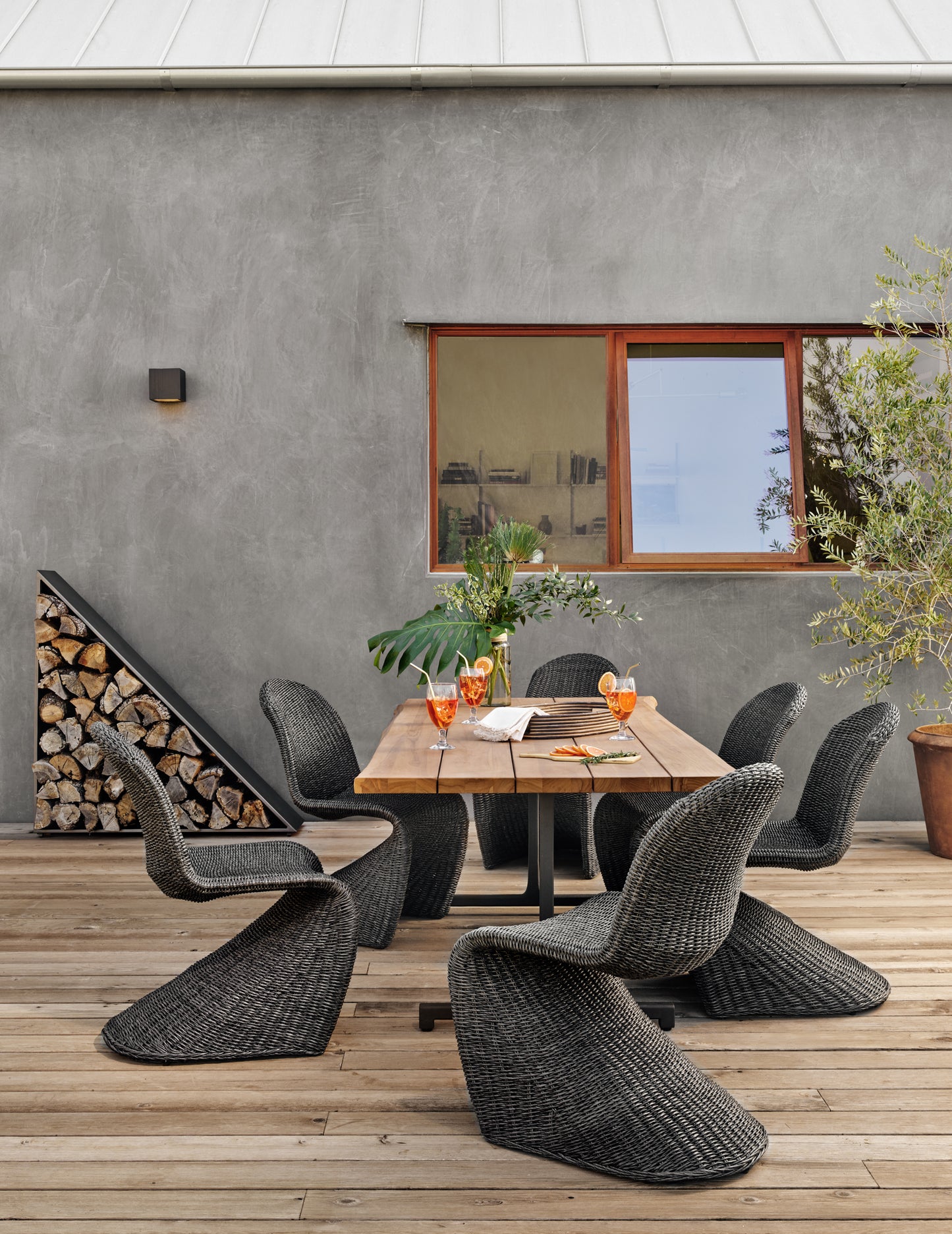 Portia Outdoor Dining Chair-Vintage Coal