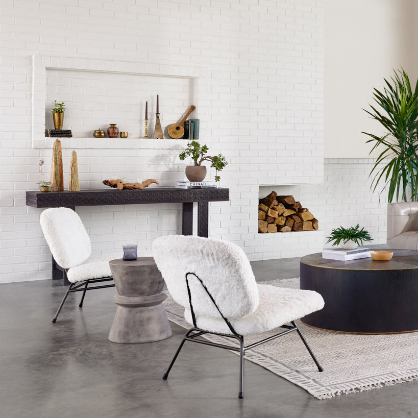 Lina End Table-Dark Grey