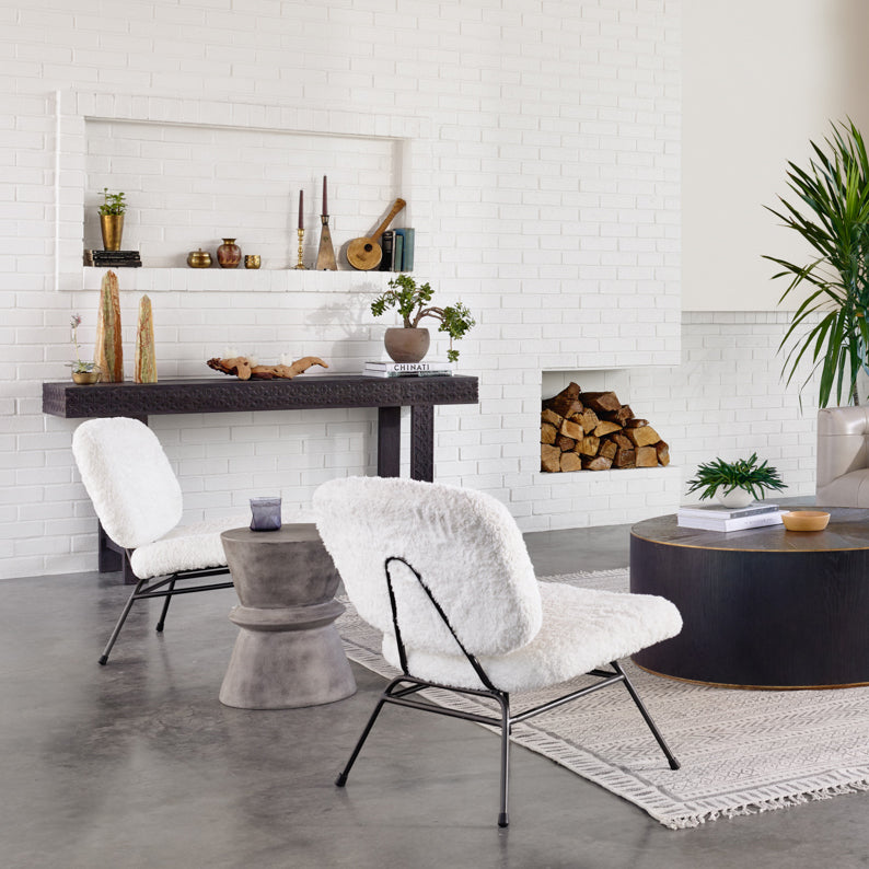 Lina End Table-Dark Grey